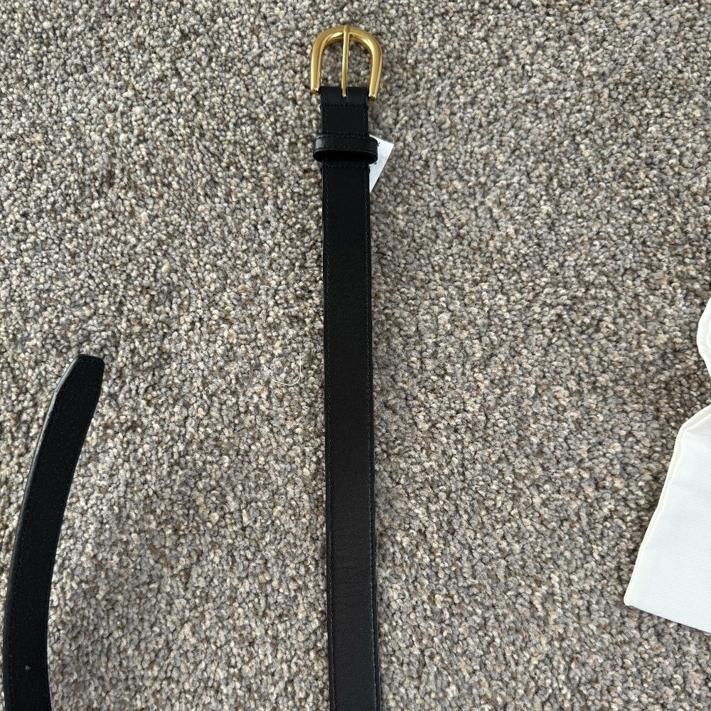 Aritzia Accent Solid Brass Leather Belt - Picture 8 of 11